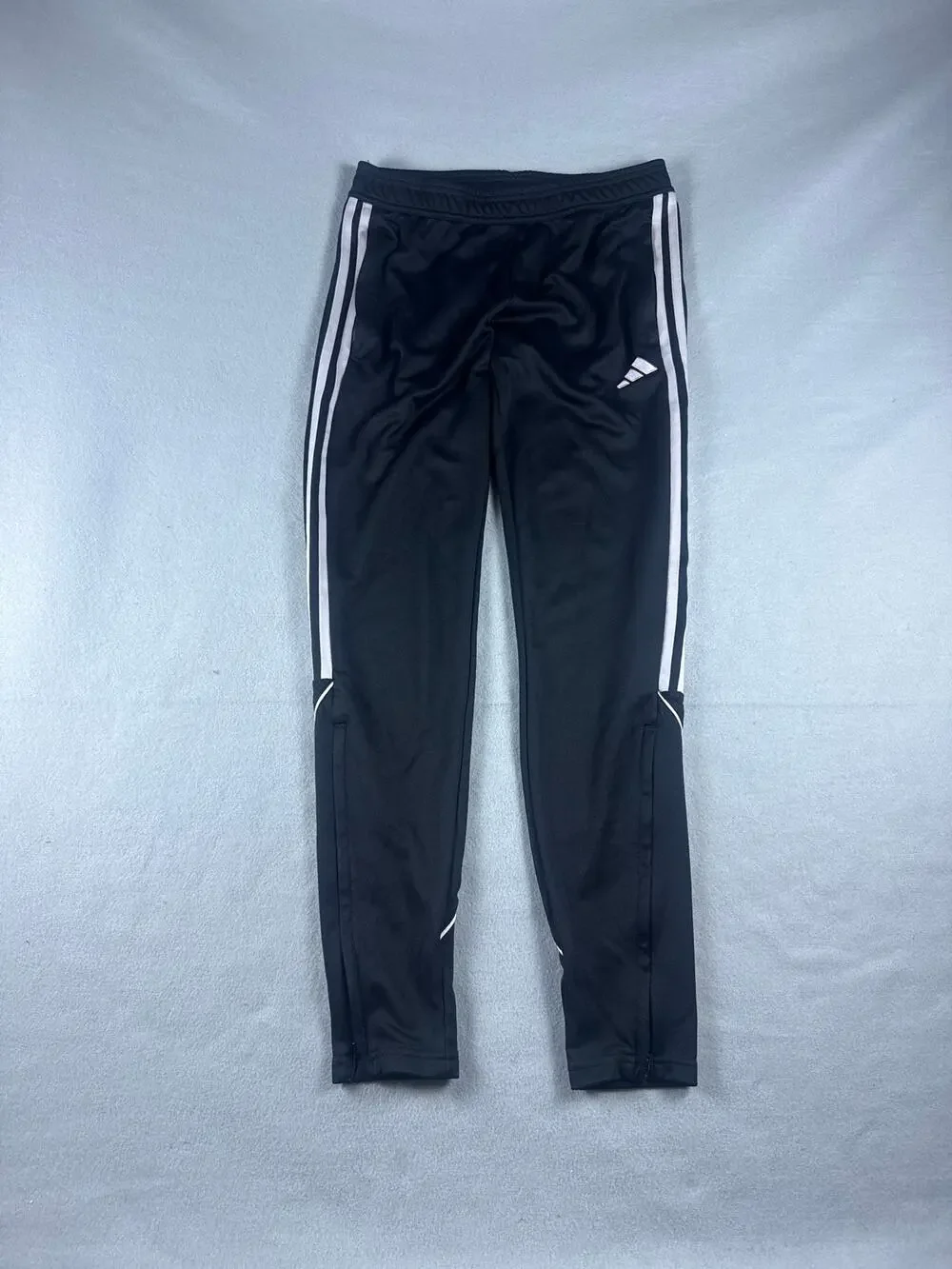 Adidas Tiro Track Pants Mens S Black White 3 Stripes Ankle Zip Soccer Training